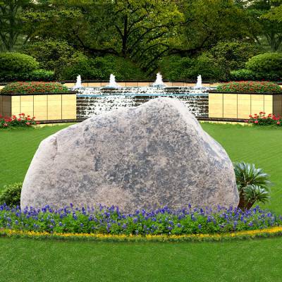 和諧景觀石 天然園林石小型刻字石水沖石點石 J01